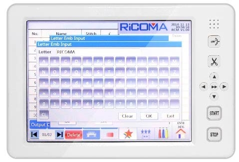 2 Head 15 Needle Tubular Embroidery Machine With 10'' Touch Panel